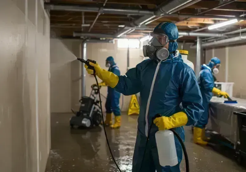 Basement Sanitization and Antimicrobial Treatment process in Taylor, PA